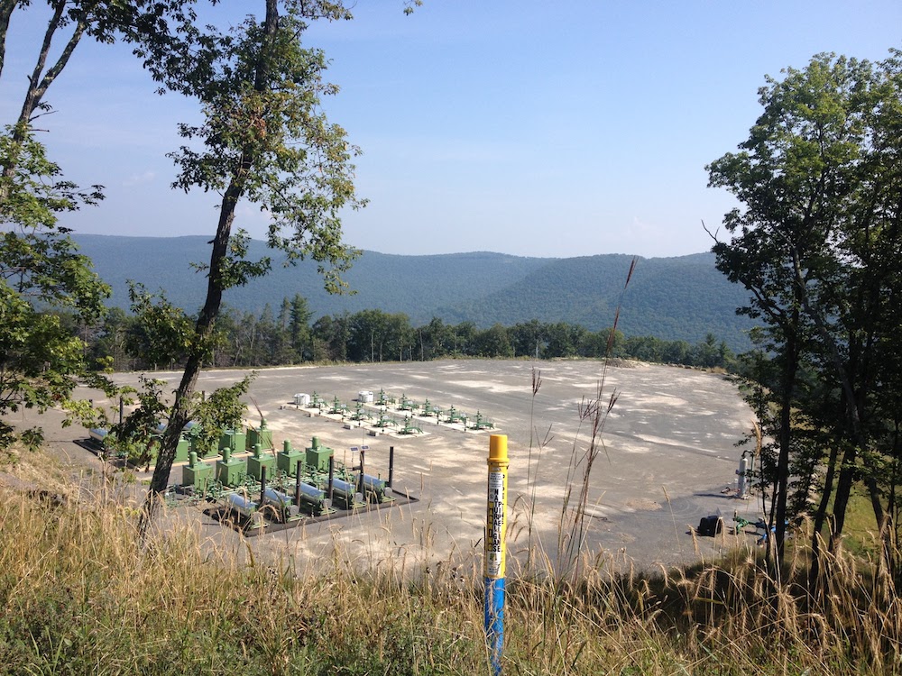 View of a well pad in the Loyalsock State Forest