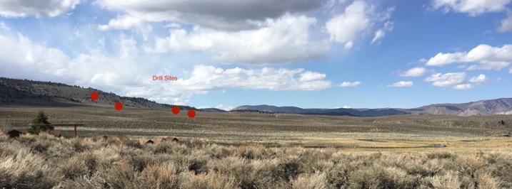 photo of Kore Mining drill site from Hot Creek Ranch