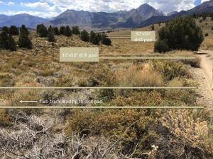 photo of Kore drill sites 10-12 showing pads and roads