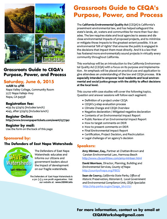 CEQA Workshop Flyer
