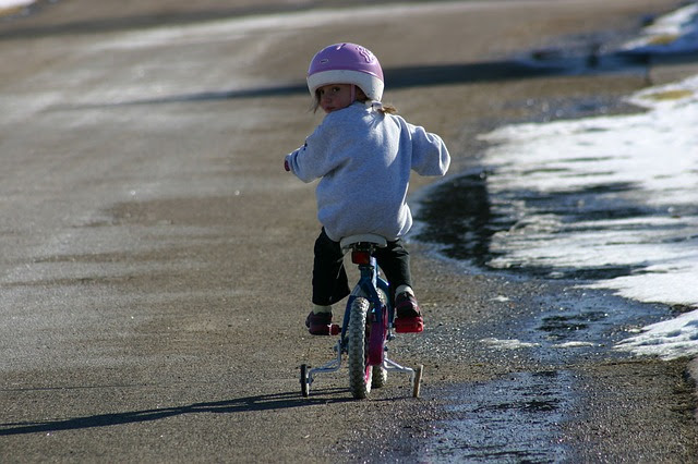 Child on bike