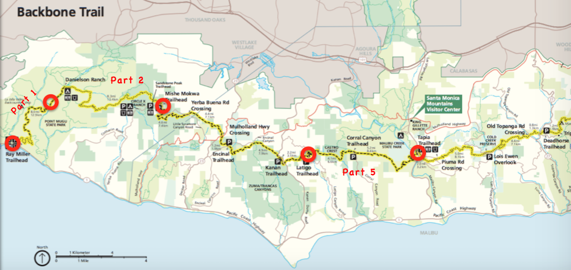 Backbone Trail Part 5 Map