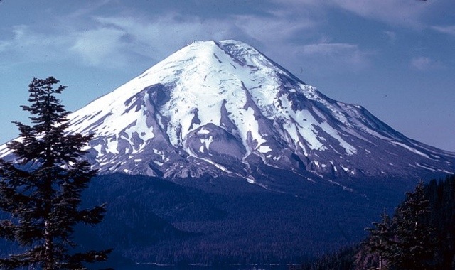 Mount St. Helens, Washington, as seen from Spirit Lake, 1982