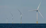 Offshore wind turbines off the coast of Massachusetts.