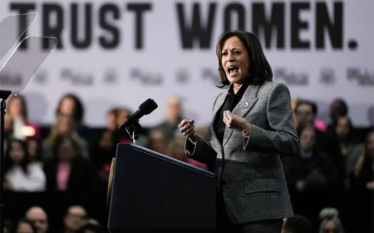 Vice-president Harris is embracing her position as the Democrats' leading champion for abortion rights in this year's election. 