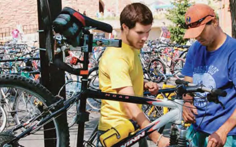CU students are devoted to their bicycles.