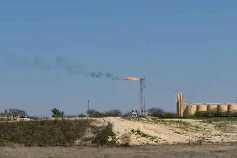 A fracking site in the Eagle Ford Shale Area, Texas