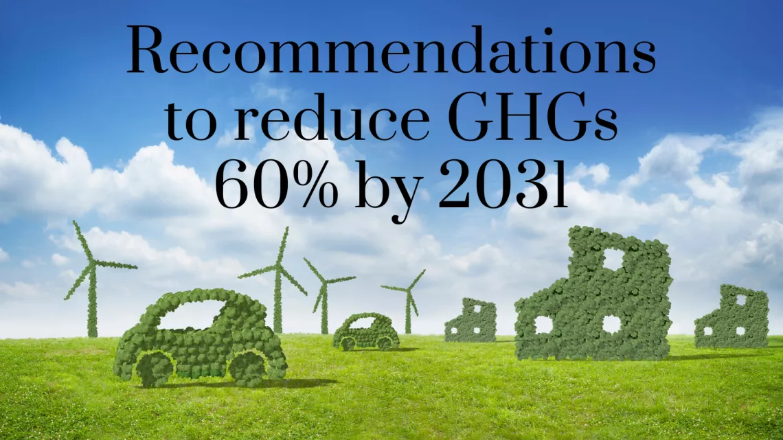 recommendations to reduce GHGs 60% by 2031