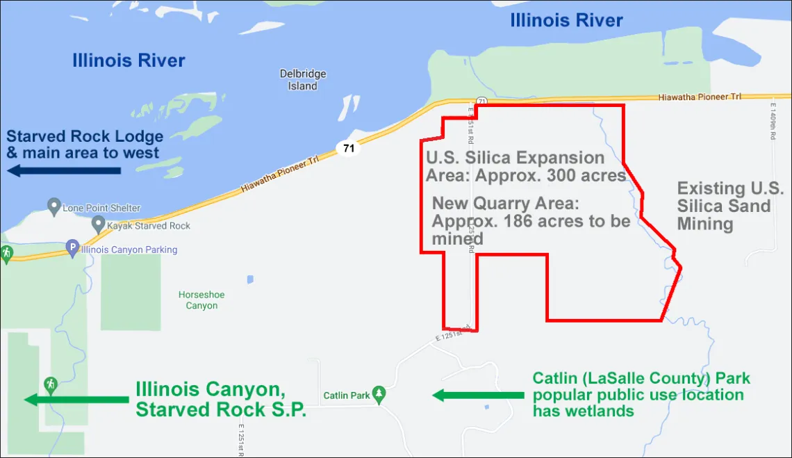 Map of sand mine expansion area