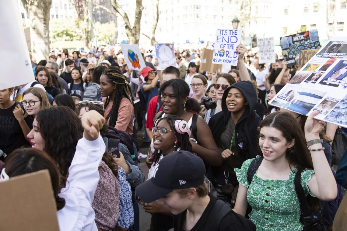 people at protest