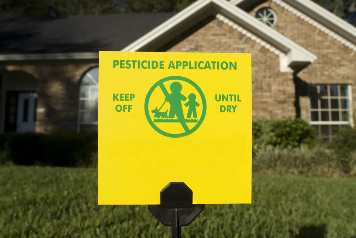 Pesticide sign