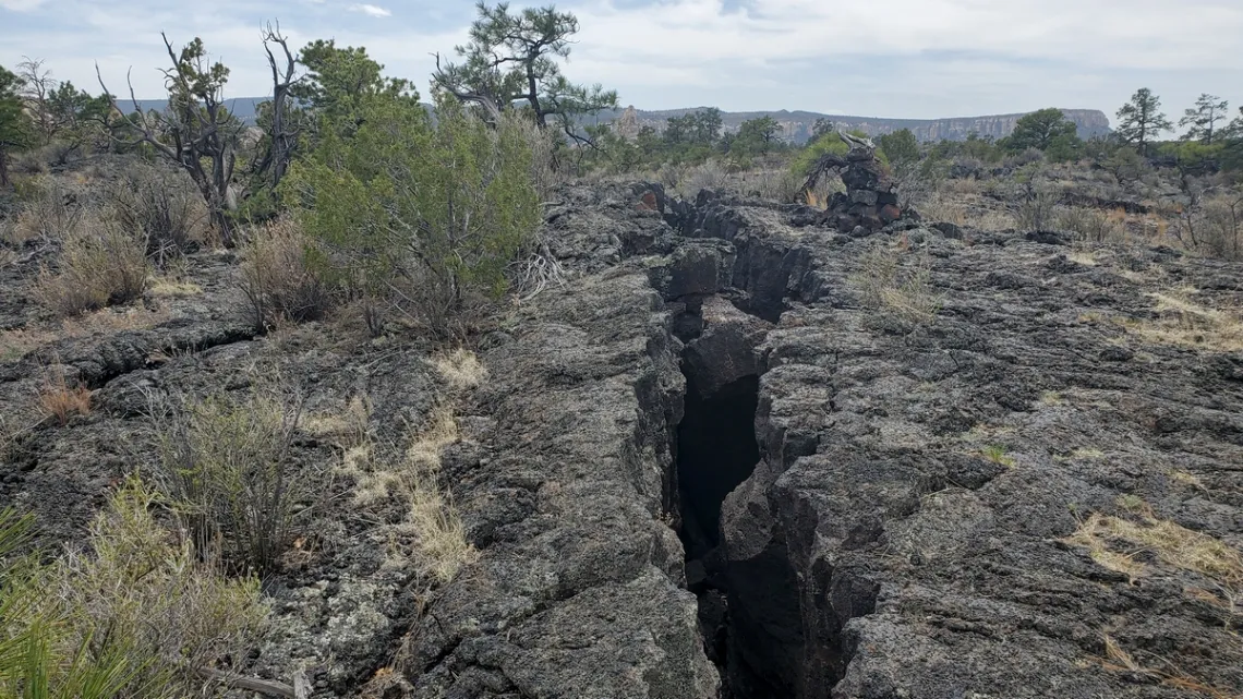 This crevasse and others are 10-20' deep in spots