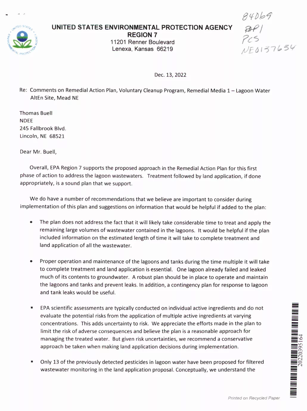 EPA letter page 1