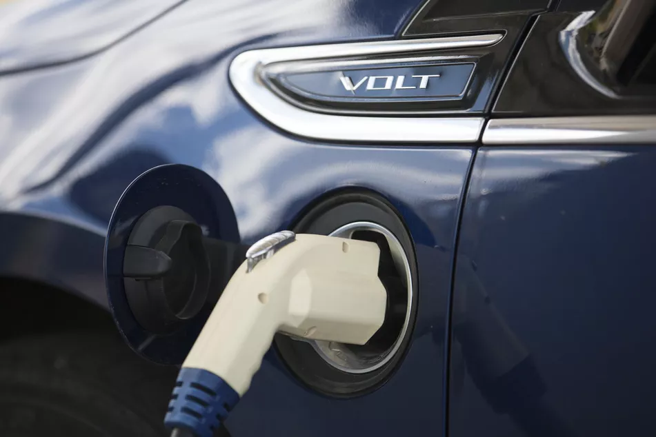 EV plugged in and charging