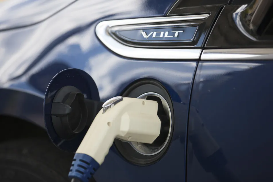 EV plugged in and charging
