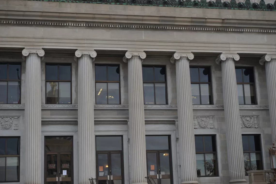 columns on a government office building