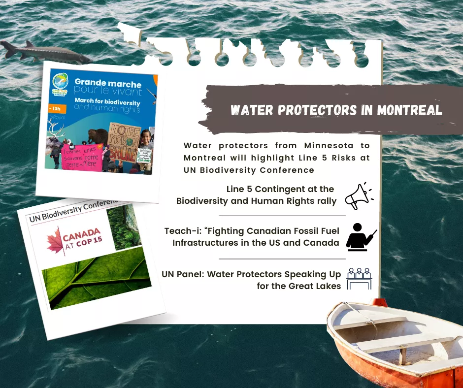 Water Protectors at COP events list