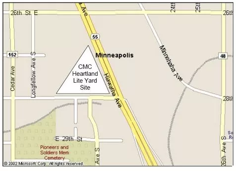 Map of CMC Heartland Life Yard site