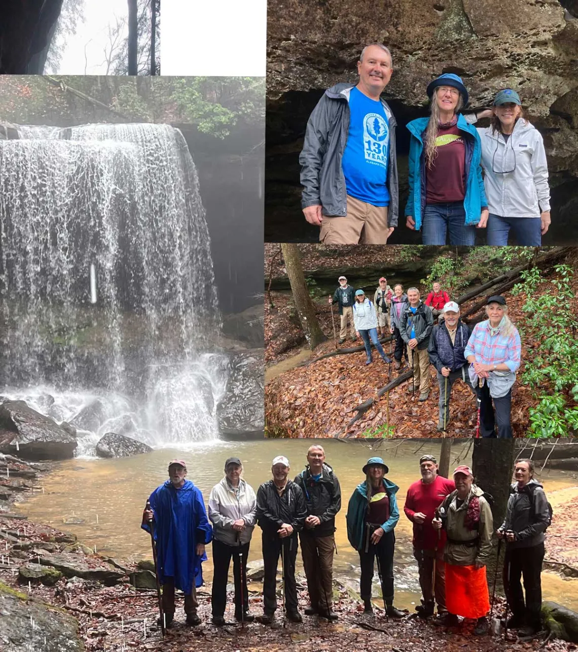 collage of hikers on a recent trip