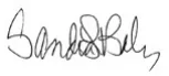 handwritten signature for Sandy Bahr