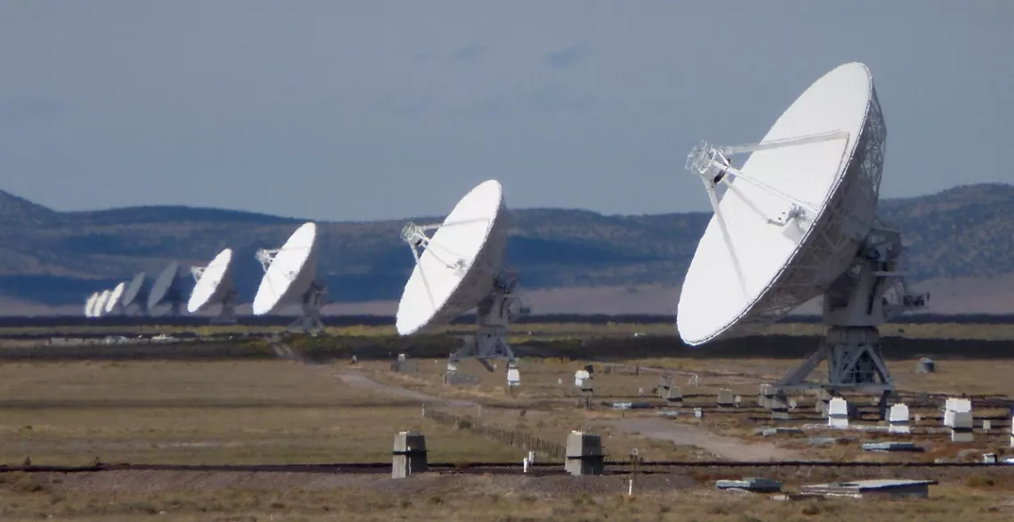 Looking along the NRAO array north arm