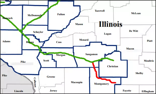 Navigator Heartland Greenway pipeline map