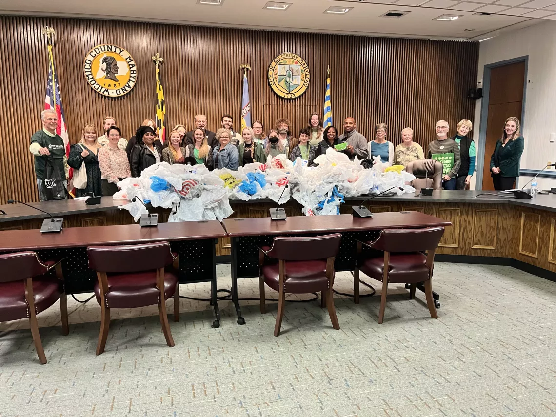 Supporters of Salisbury plastic bag ban