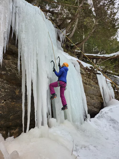 Chris Hill ice climbing