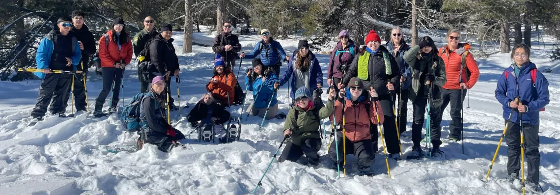 Hug High Snowshoe Trip Group Shot