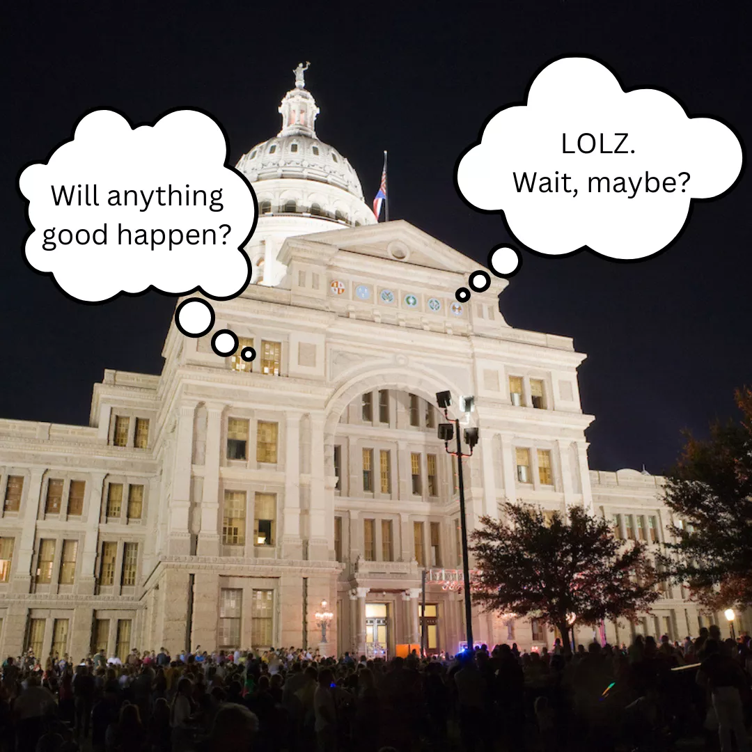 Texas Capitol at night by Al Braden