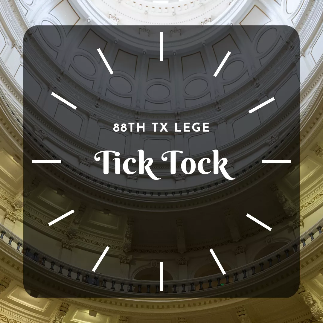 Tick tock. 88th Texas Lege clock