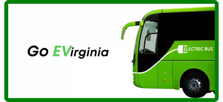electric bus and Go EVirginia logo2