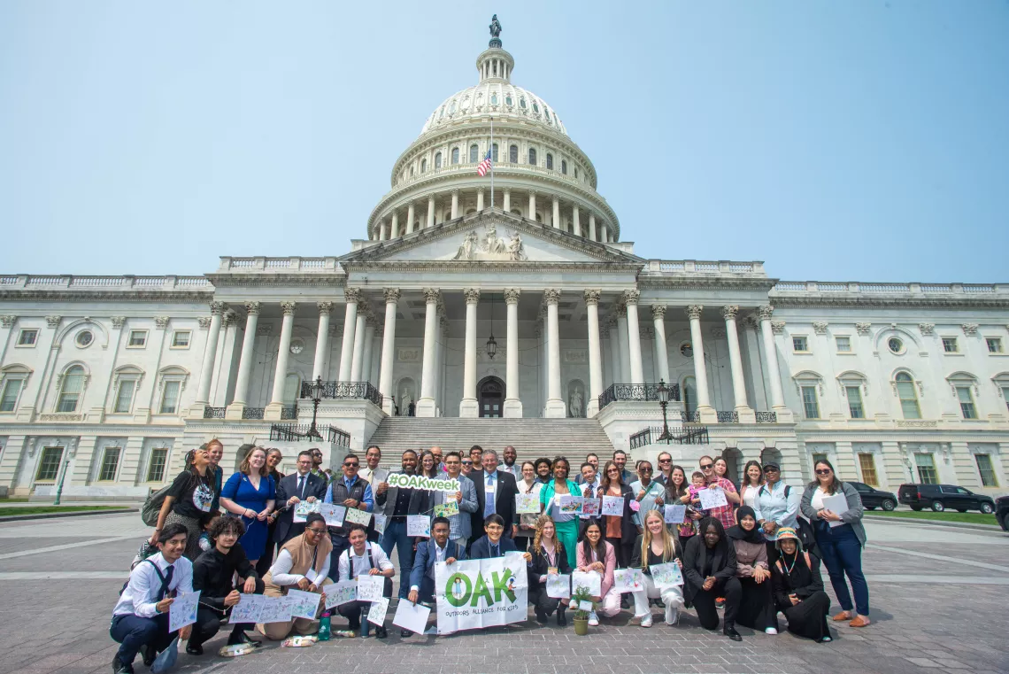 OAK Week 2023 attendees pose at Capitol Hill.