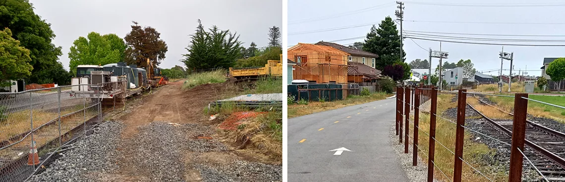 Construction and trail