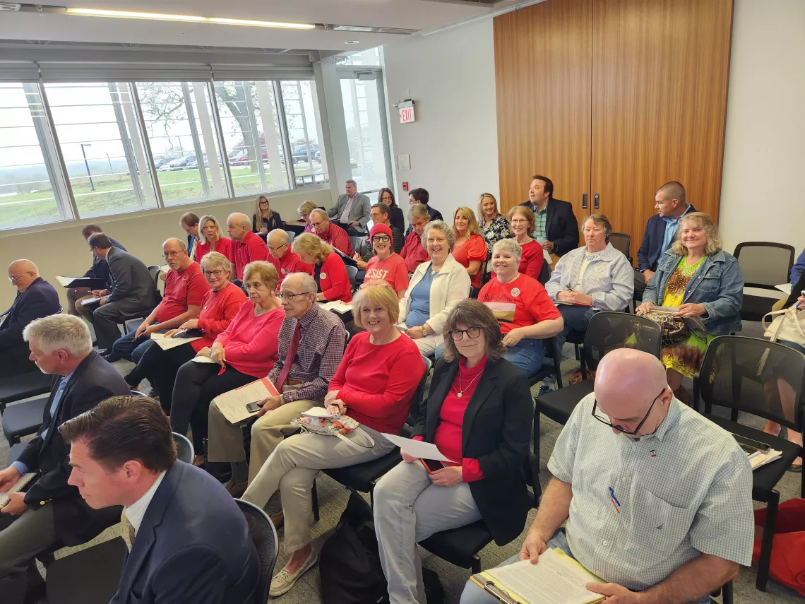pipeline activists at the Utilities Board meeting
