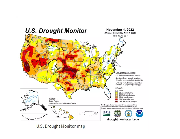 U.S. Drought Monitor Map