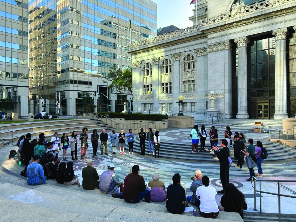 Supporters gather at the No Coal in Oakland May 16th rally.