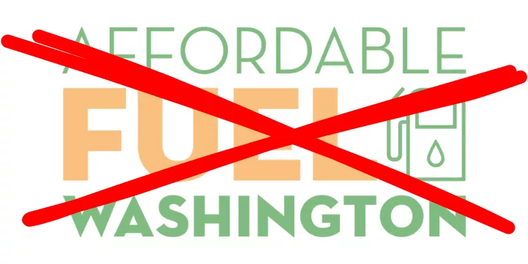 Logo for Affordable Fuel Washington crossed out with a red X