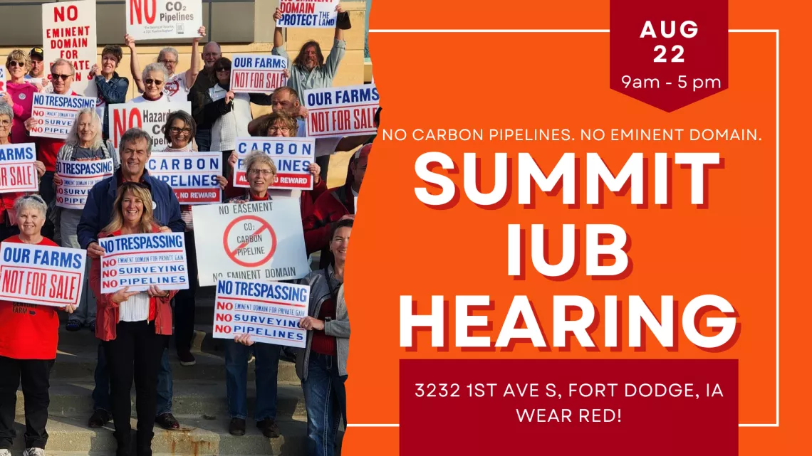 Poster of the Summit IUB Hearing 