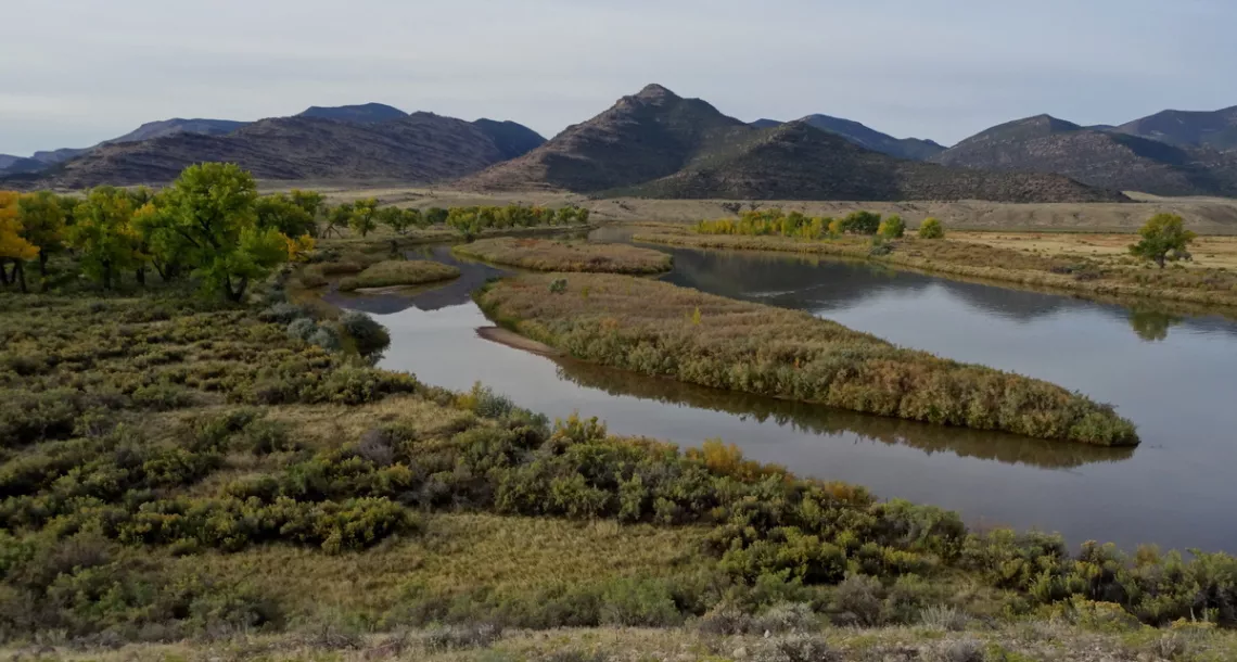 The Green River in Browns Park NWR