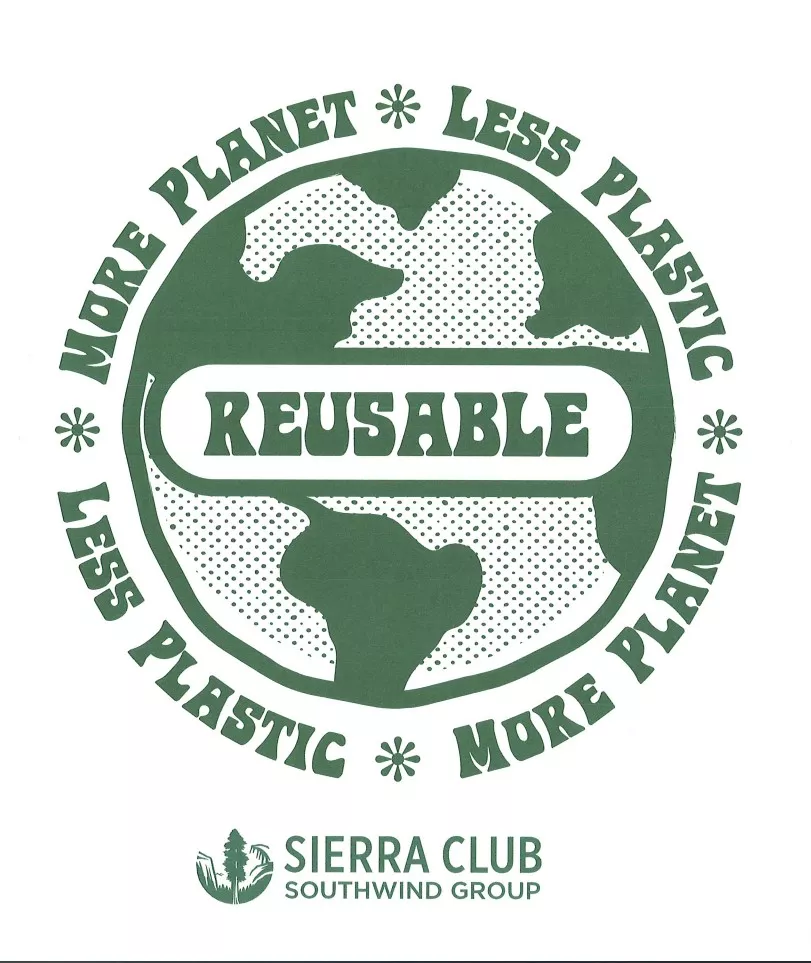 green and white logo for Sierra Club southwind Group - more planet less plastic