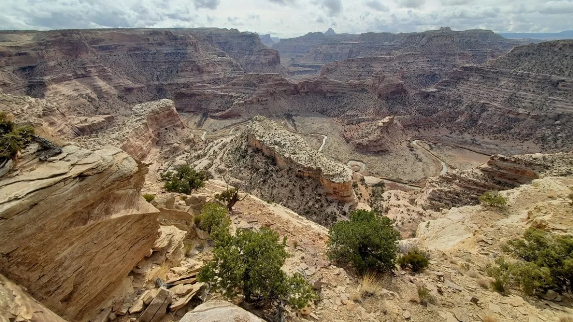 The canyon of the San Rafael River looking east