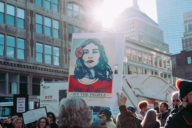 Climate protest sign