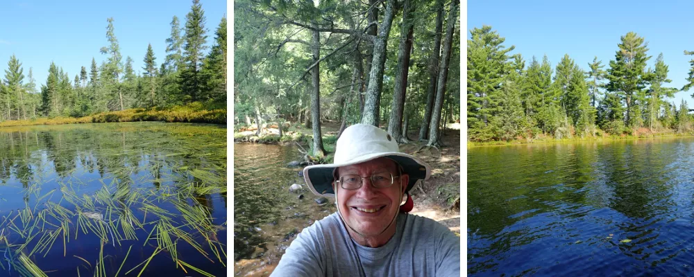 photos of Kerr lake, John Rebers, and High Lake