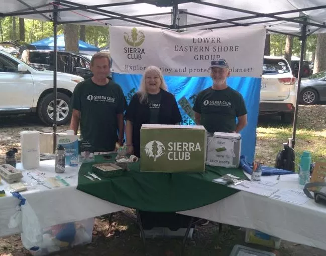 Sierra Club table at Ocean Pines Farmer's Market