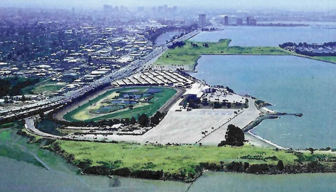 Artist rendering of modern day Golden Gate Fields.