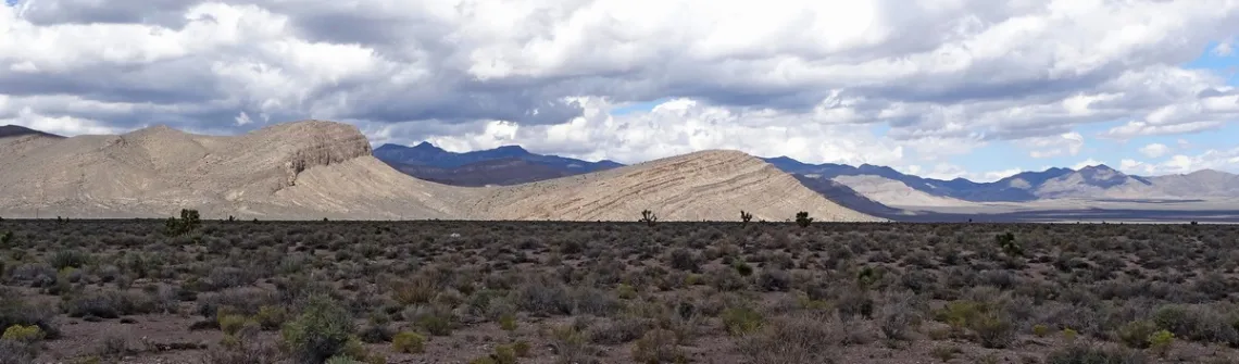 Basin and range topography in central Nevada