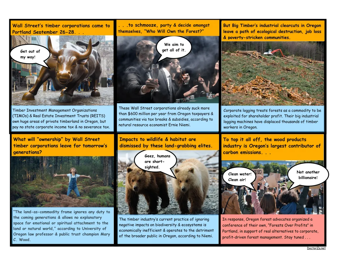 A comic the recent forest protest