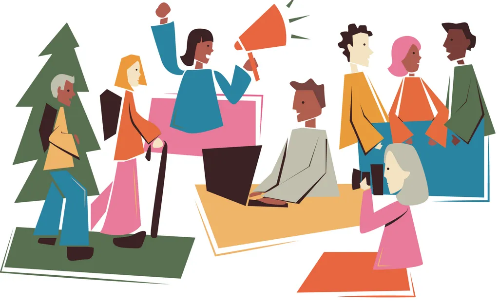 Sierra Club volunteers illustration