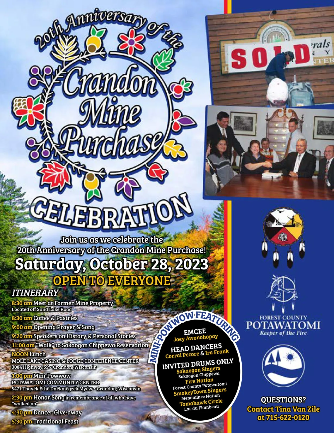 A colorful poster includes the agenda for the event, which is also listed in the blog in which this image appears